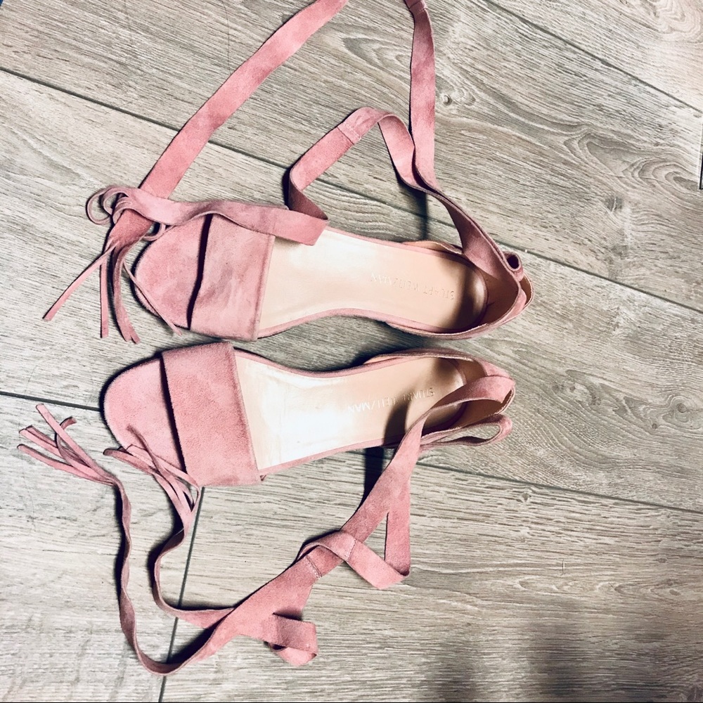 💗Stuart Weitzman pink suede sandals💗